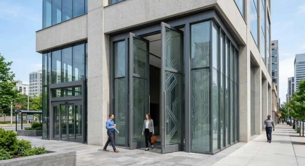 commercial building with specialty doors