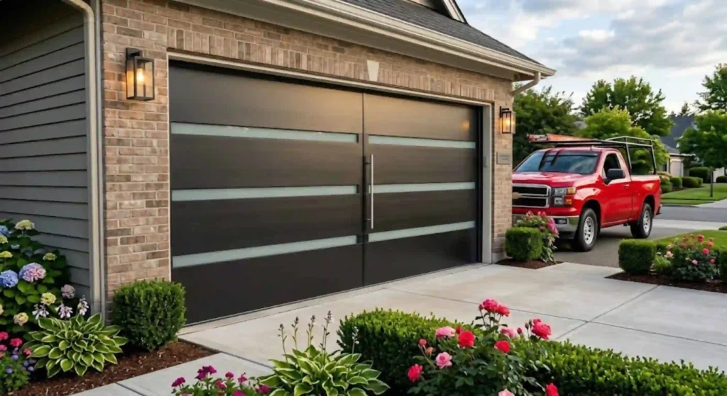 New residential garage door installation in Monroe