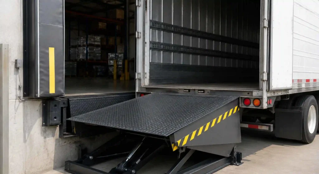Hydraulic dock leveler installation for a Monroe Washington loading dock