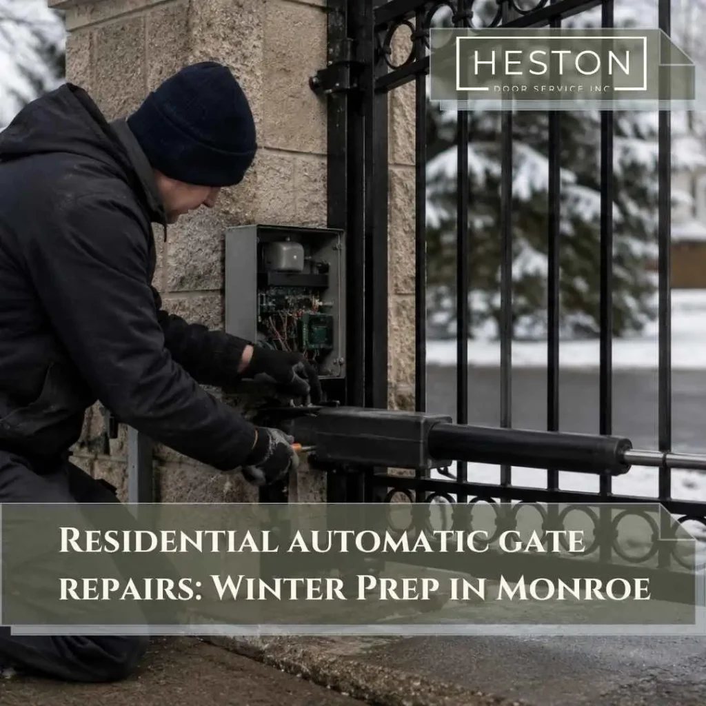 Residential automatic gate repairs Winter Prep in Monroe